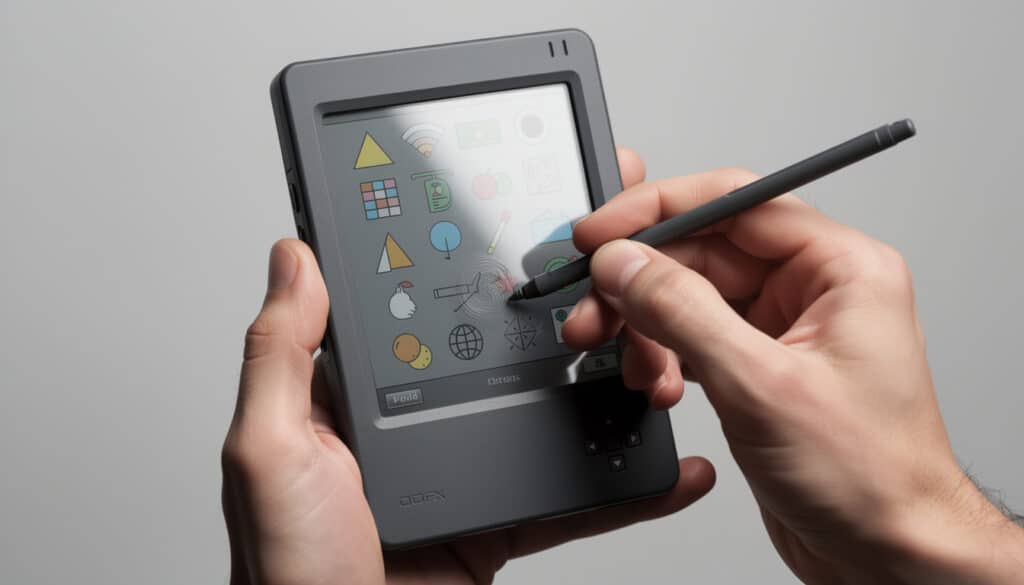 découvrez pourquoi le pda avec écran tactile résistif exigeait l'utilisation d'un stylet rigide pour une interaction précise et optimale.