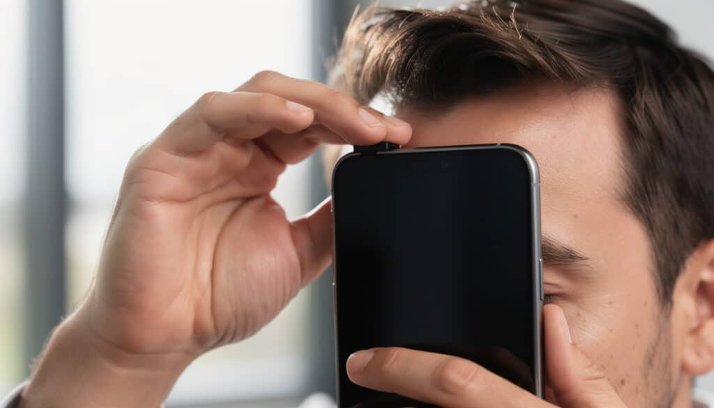 découvrez le smartphone innovant équipé d'un capteur de température intégré, capable de mesurer la fièvre de l'utilisateur rapidement et avec précision.