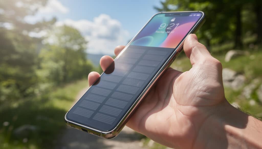 découvrez le smartphone équipé d'une charge solaire intégrée pour prolonger votre autonomie en extérieur, idéal pour les utilisateurs mobiles et les aventuriers.