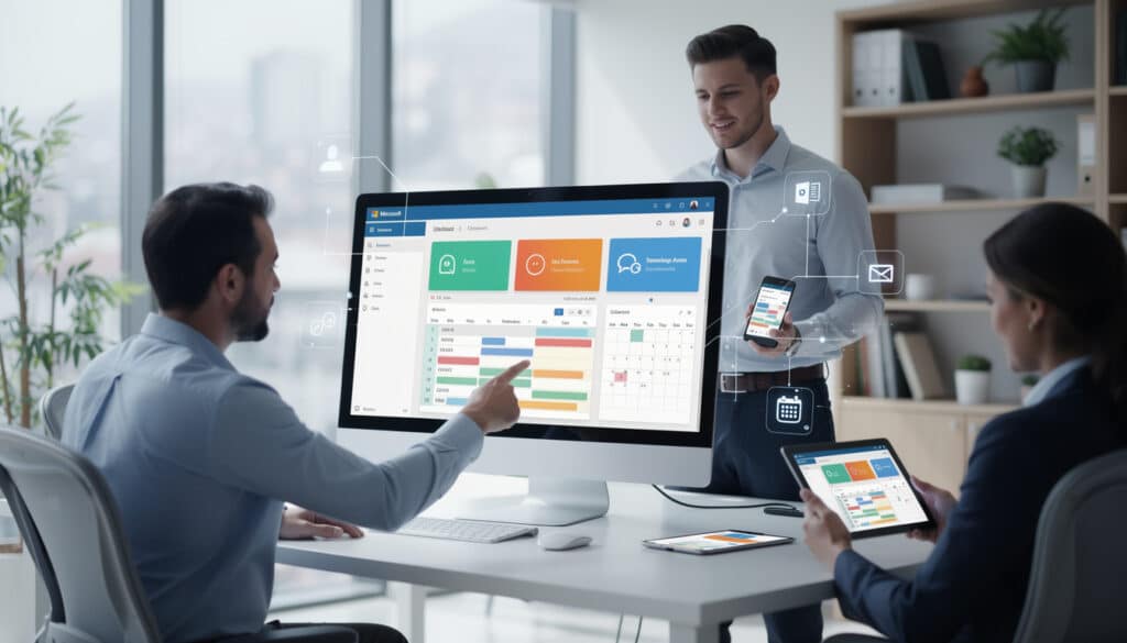 microsoft outlook facilite la gestion centralisée des courriels et des agendas partagés, optimisant la communication et l'organisation au sein de votre équipe.