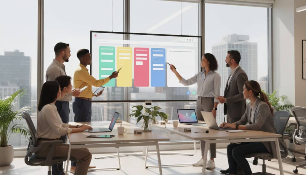 microsoft planner facilite l'organisation des tâches d'équipe grâce à des tableaux kanban intuitifs, optimisant la collaboration et la gestion de projets.