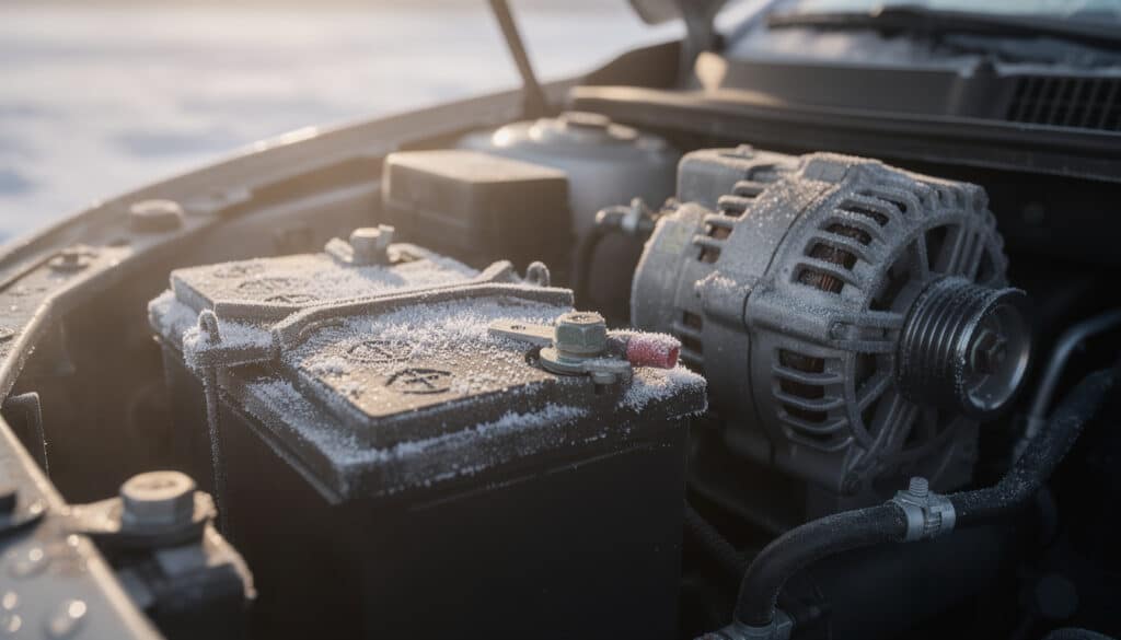 découvrez pourquoi la charge de votre batterie auto et de votre alternateur peut chuter en hiver, et comment prévenir les pannes liées au froid.