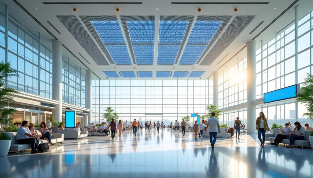 découvrez comment le rafraîchissement adiabatique améliore le confort thermique des passagers dans les aéroports en offrant une solution écologique et efficace pour maintenir une température agréable.