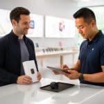 découvrez comment le vendeur en apple store calcule l'estimation de reprise de votre apple watch lors de l'achat d'un nouveau modèle, pour une transaction simple et avantageuse.