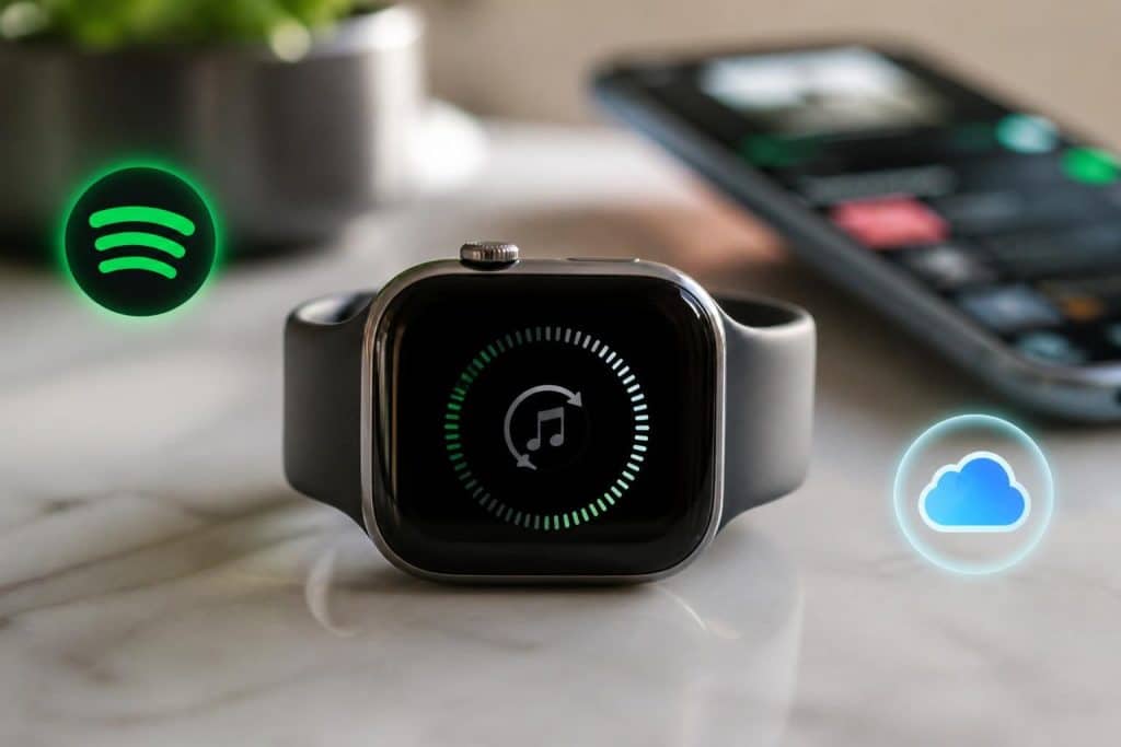 découvrez comment l'application musique utilise le stockage local de votre montre pour synchroniser spotify avec votre apple watch, permettant une écoute sans connexion internet.
