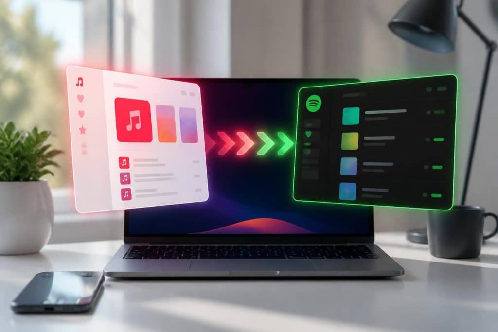 utilisez un outil de migration de données pour transférer facilement vos playlists apple music vers spotify et profiter de votre musique préférée sans effort.