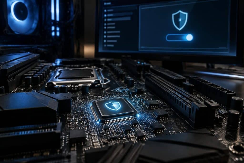 découvrez comment activer le module tpm 2.0 dans les paramètres de sécurité du bios uefi de votre carte mère pour répondre aux exigences de windows 11.