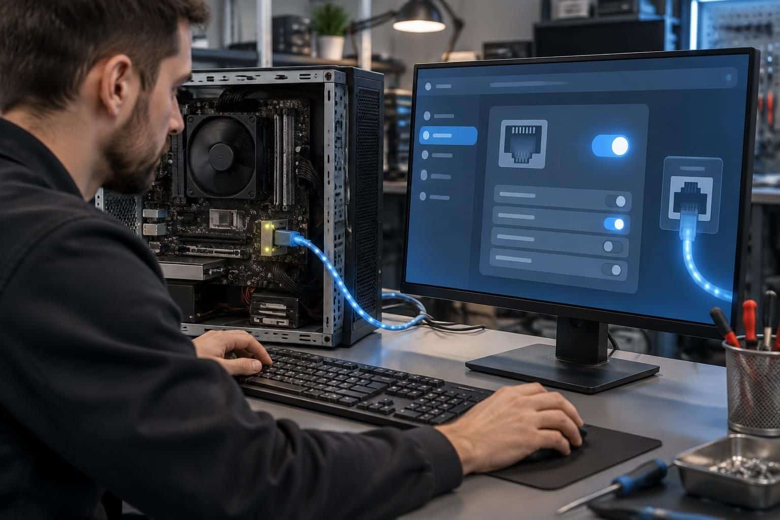 découvrez comment configurer la carte mère ethernet sous windows 11 pour activer le wake-on-lan et démarrer votre pc à distance.