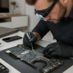 pour réparer une carte mère oxydée, bénéficiez du service de proximité macplace, réparation mac et diagnostic apple à domicile, rapide et fiable.