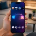 grâce au bouton de transfert de l'application, l'utilisateur peut facilement partager une story directement en story instagram en quelques clics.