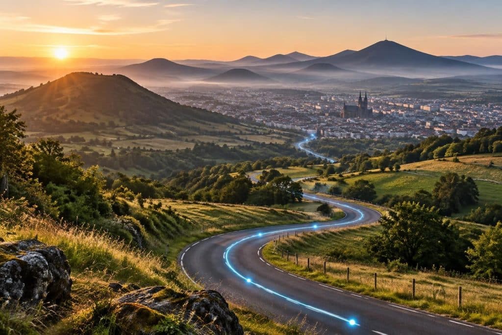 découvrez comment l’itinéraire numérique au cœur de l’auvergne vous guide vers clermont-ferrand avec google maps.
