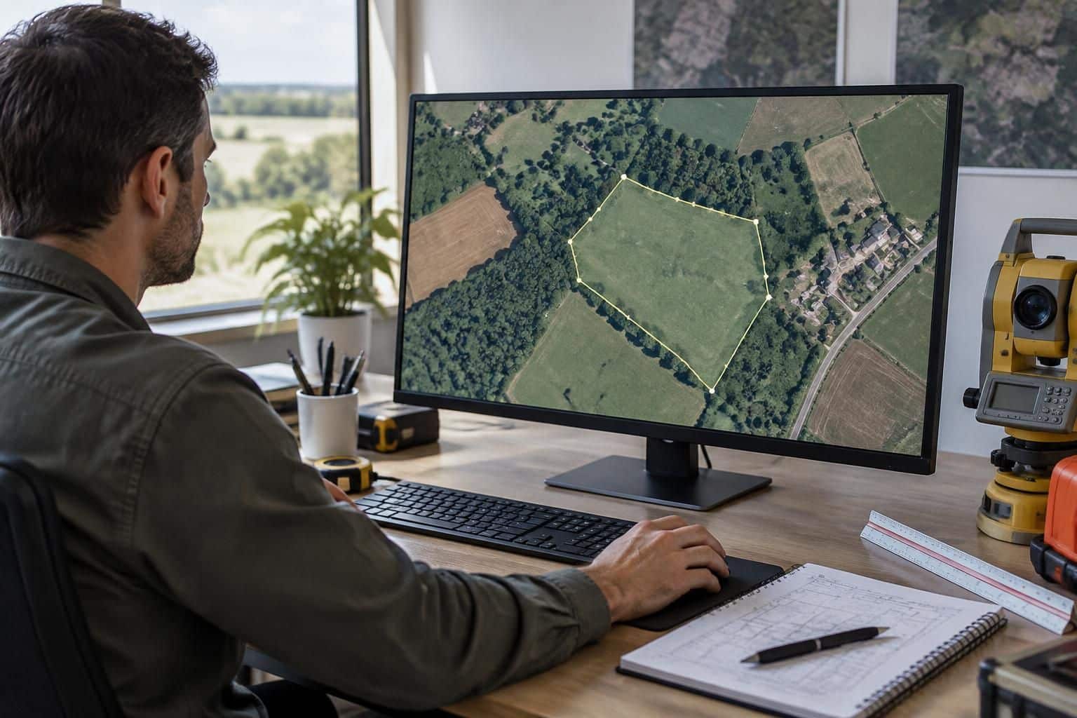 découvrez comment le géomètre utilise l’outil polygone de google earth pro pour mesurer facilement une surface sur google maps.