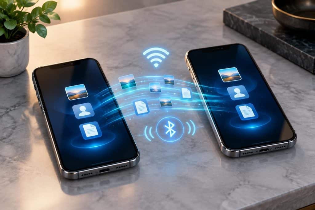 découvrez comment transférer vos données d’un iphone à un autre en les plaçant côte à côte, grâce au bluetooth et au wi-fi.