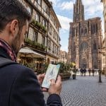 préparez votre visite de la cathédrale de strasbourg avec google maps : trouvez son emplacement, planifiez votre itinéraire et repérez les environs.