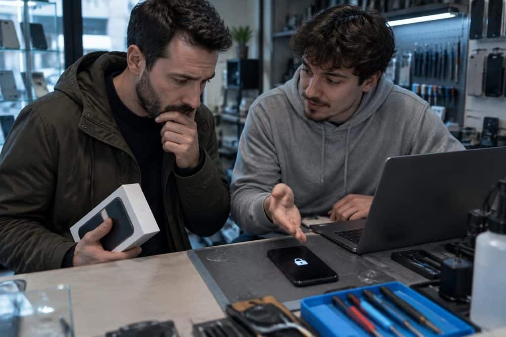 iphone d’occasion bloqué par icloud ? le technicien gris vous accompagne dans les démarches officielles pour retrouver l’accès à votre appareil, avec preuve de propriété.